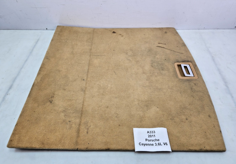 ✅ 11-18 OEM Porsche Cayenne 958 Rear Trunk Floor Carpet Cover Panel Beige NOTE*
