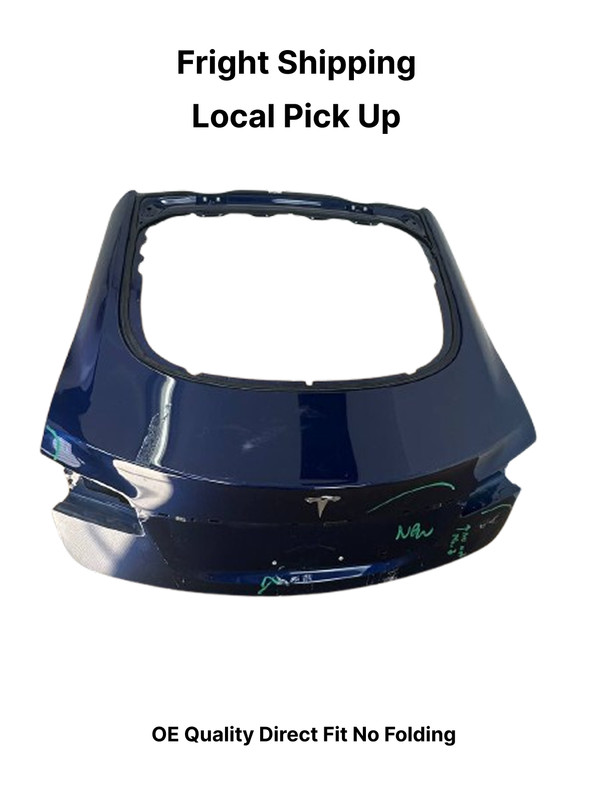 ✅ 2021+ OEM Tesla Model S Rear Tailgate Liftgate Trunk Hatch Lid Blue w/dent