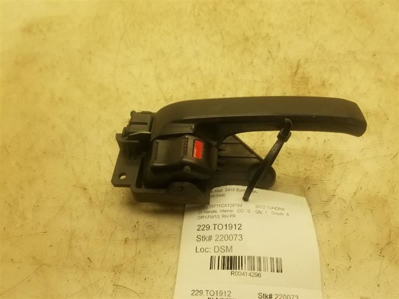 2012 TOYOTA TUNDRA MAX CREW CAB PASSENGER SIDE FRONT INTERIOR DOOR HANDLE
