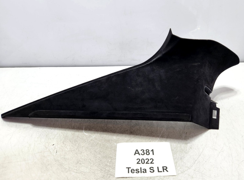 ✅ 21-23 OEM Tesla Model S Rear Left Driver Upper C Pillar Trim Black Alcantara