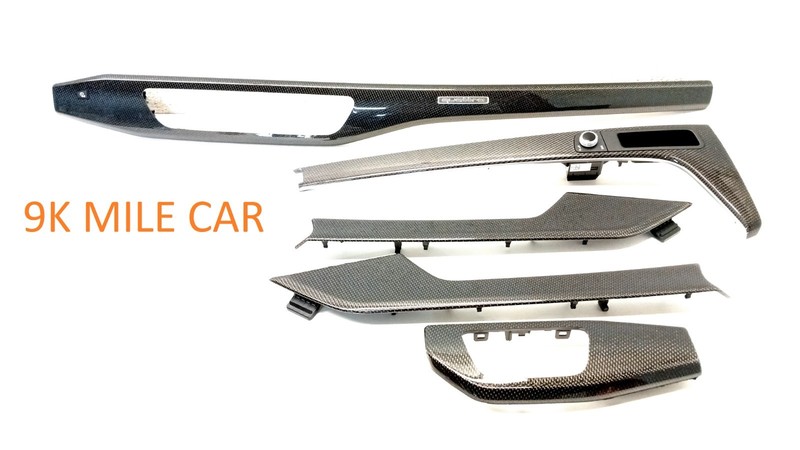 18-24 Audi b9 f5 s5 a5 interior carbon door dash console cover trim set oem 0903