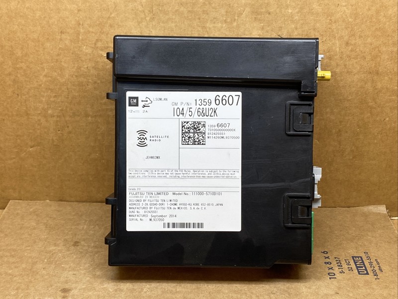 2015 Silverado Sierra Radio Satellite XM Receiver Control Module 13596607 OEM