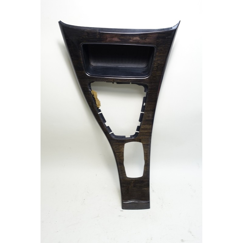 10-13 BMW E90 E92 3-Series Front Center Console Wood Trim Cover Dark Bamboo OEM