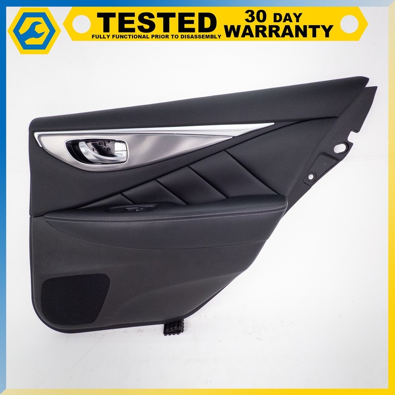 16-18 INFINITI Q50 REAR RIGHT PASSENGER SIDE INTERIOR DOOR PANEL TRIM OEM