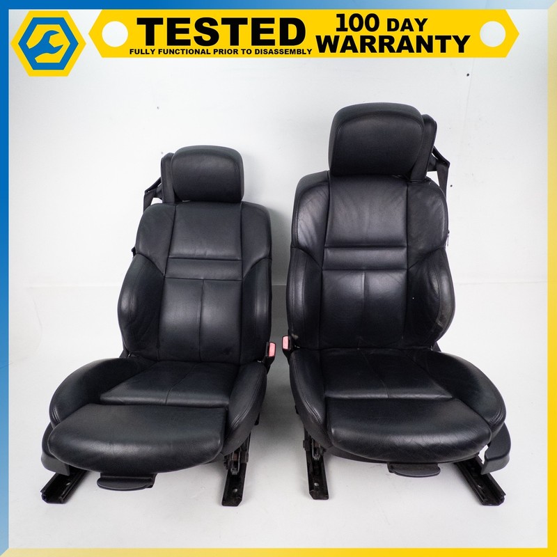 07-10 BMW M6 CONVERTIBLE FRONT LEFT & RIGHT M SPORT SEAT BLACK MERINO SET OEM