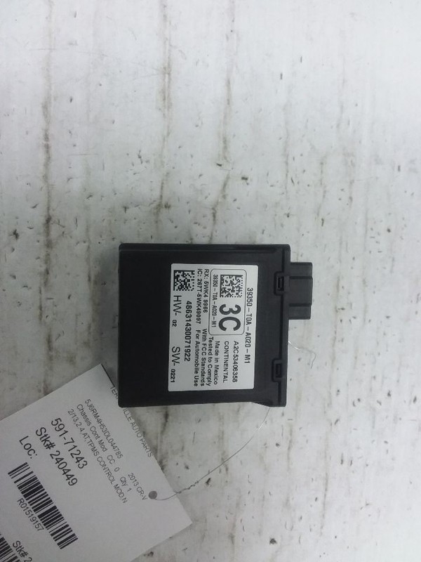 Tire Pressure Control Module TPMS Front Left Hand Dash EX Fits 12-13 CR-V