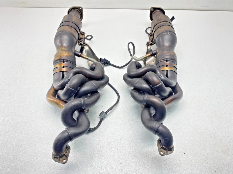 06-10 BMW E60 E63 E64 M5 M6 Left & Right Exhaust Manifold Converter Set 69K OEM✅