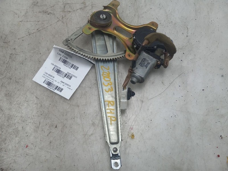 01 02 03 04 05 06 LEXUS LS430 REAR PASSENGER RIGHT WINDOW REGULATOR
