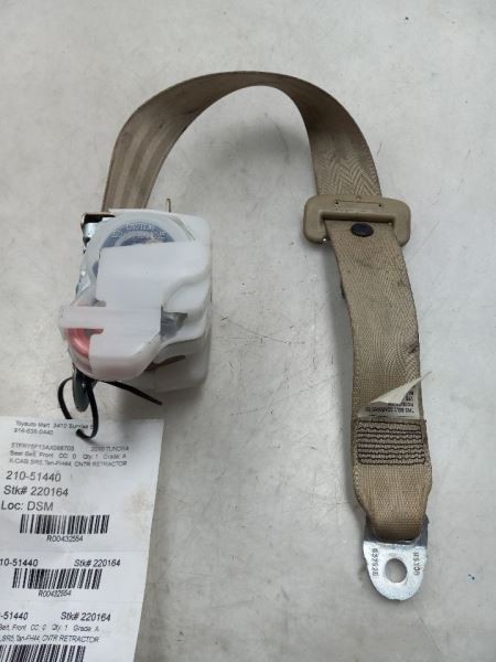 08-13 TOYOTA TUNDRA SR5 EXTRA CAB CENTER MOUNTED SEAT BELT ASSEMBLY