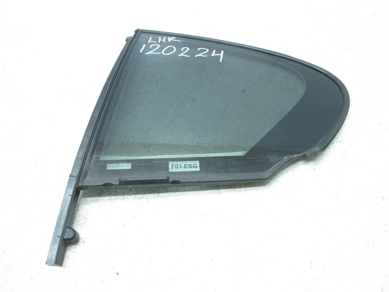 09-15 BMW F01 740i 750i SUNSHADE VENT QUARTER WINDOW GLASS LEFT REAR OEM 12022