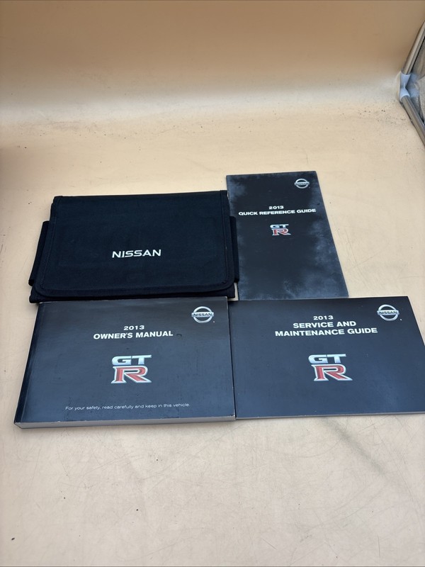 2013 Nissan GTR Owners Manual Quick Reference Guide With Case