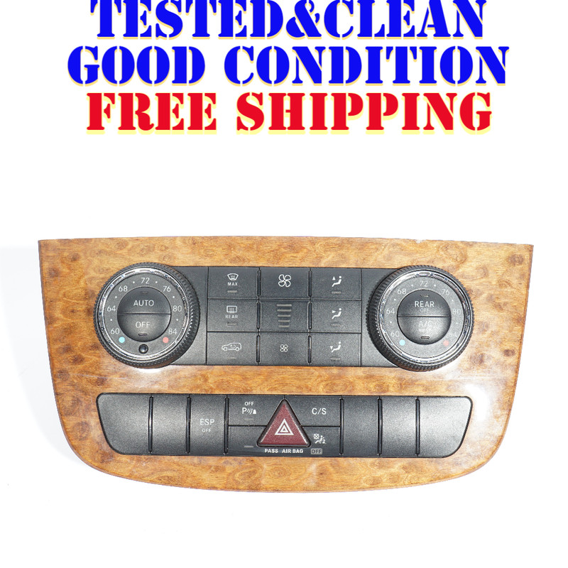 2006 - 2009 MERCEDES R350 FRONT TEMPERATURE CONTROL SWITCH *WOOD HAS CRACK* OEM