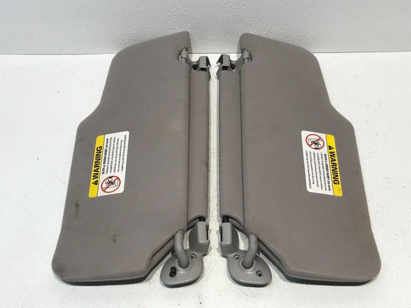 01-02 GRAND MARQUIS SUNVISORS SUN VISORS GRAY CLOTH PAIR LEFT & RIGHT OEM