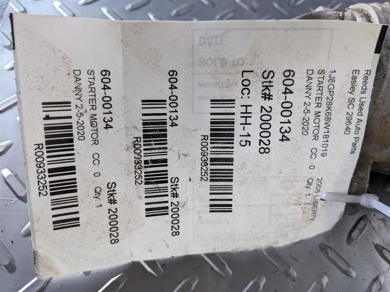 Starter Motor Fits 07-09 NITRO 933252