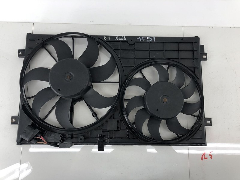 06-09 VOLKSWAGEN RABBIT 2.5L L5 GAS ENGINE MOTOR COOLING FAN SHROUD OEM #51