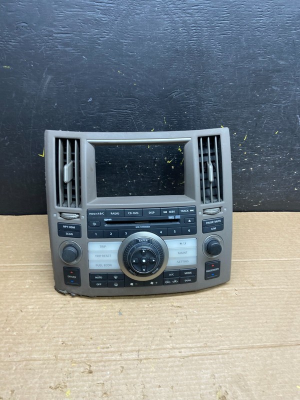 2006 - 2008 Infiniti FFX35 FX45 Radio Climate Control Panel Bezel w1797 DG