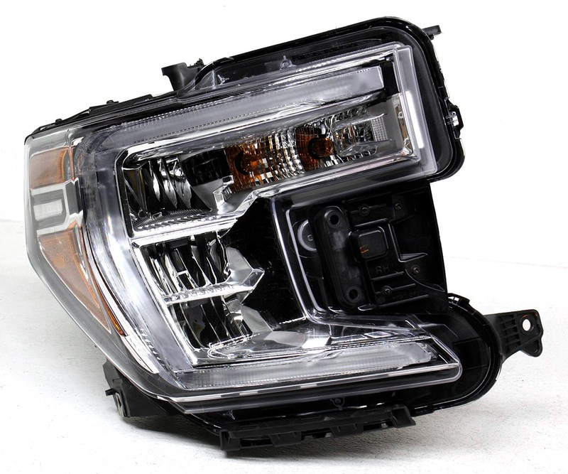 OEM GMC Sierra 1500 Right Passenger Side LED Headlamp 84772474 Top Tab Missing