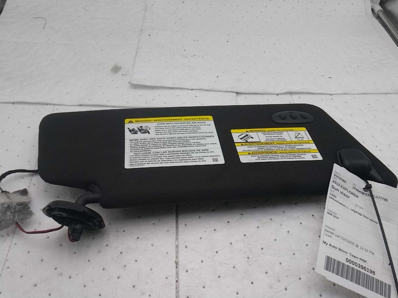 2013 Ford Explorer Grey Sun Visor OEM 27651 4DR SUV 86000 Miles