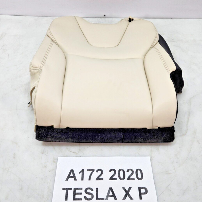 ✅ 16-20 Tesla Model X Rear Left Driver Side 3rd Row Seat Upper Cushion Cream