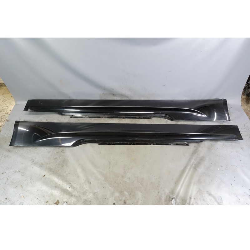 2006-2010 BMW E63 E64 M6 Side Skirt Rocker Panel Pair Black Sapphire OEM