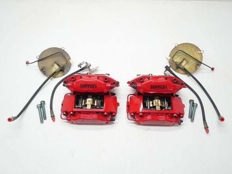 2001 Ferrari 360 Spider Modena Front & Rear Brembo Brake Caliper Set 4 Red OEM