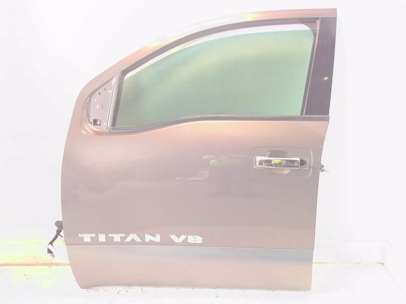 17-19 Nissan TITAN Platinum Reserve Brown Driver Left Front Door Assembly