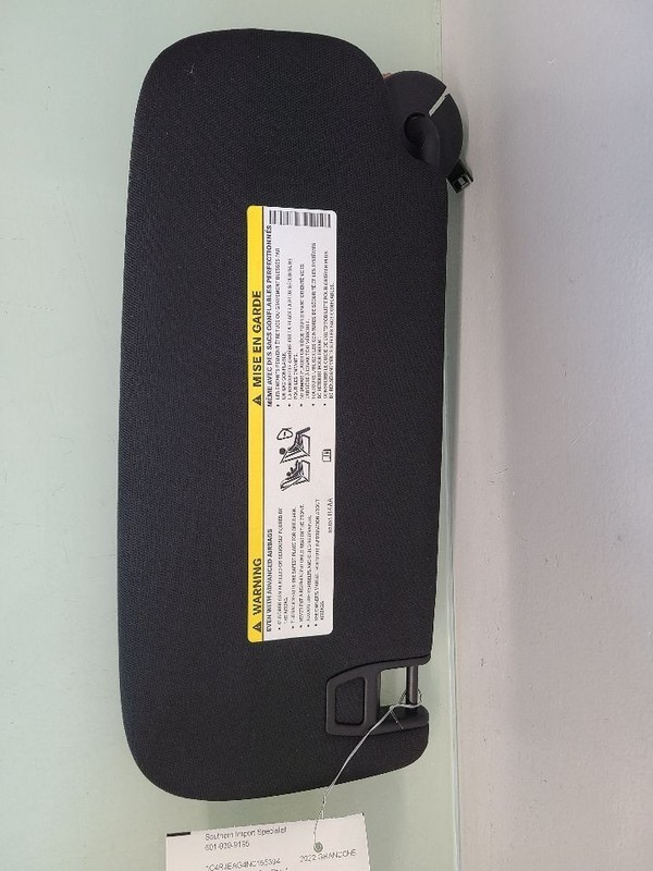 Passenger Sun Visor Wk Body VIN E Or F Fits 14-22 GRAND CHEROKEE 588101