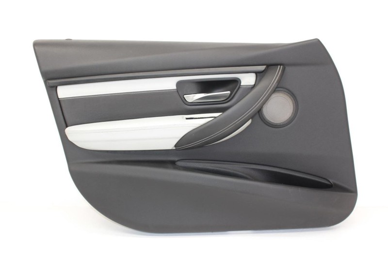 15-17 BMW M3 3.0L Twin Turbo Driver Left Front White and Black Door Trim Panel