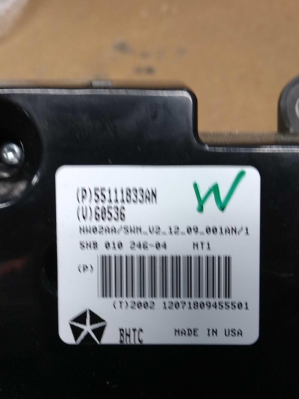 2013 Jeep Grand Cherokee A/C Selector Switch OEM Red 55111833AB 172K Miles
