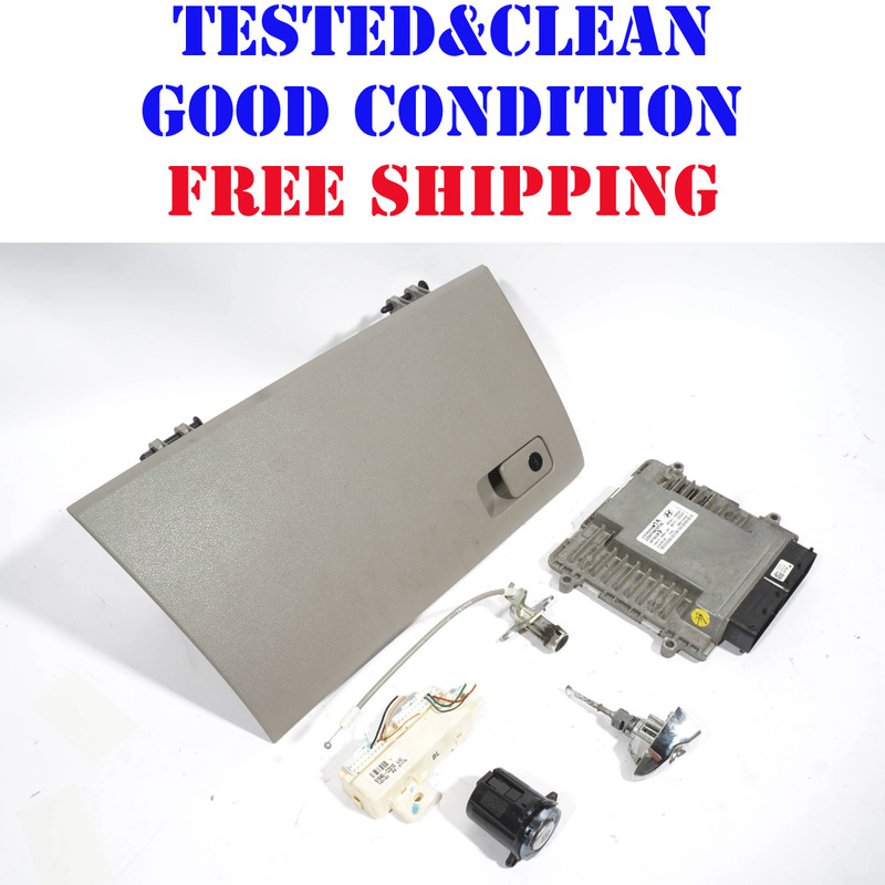 15 - 17 HYUNDAI SONATA 2.4L IGNITION SET KEY LOCK MODULE GLOVE BOX OEM