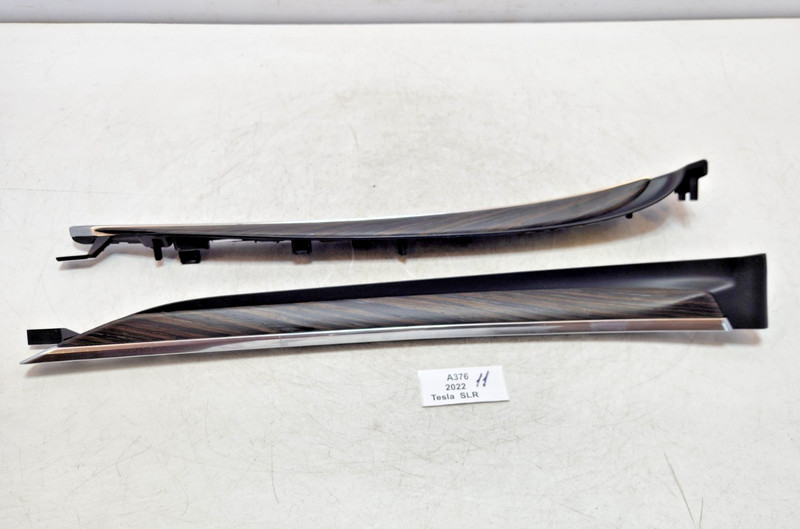 ✅ 2021-2025 OEM Tesla Model S Front Left Right Door Wood Trim Panel SET