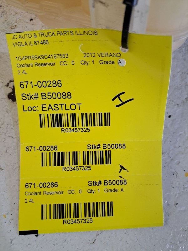 Coolant Reservoir Fits 12-17 VERANO 3457325