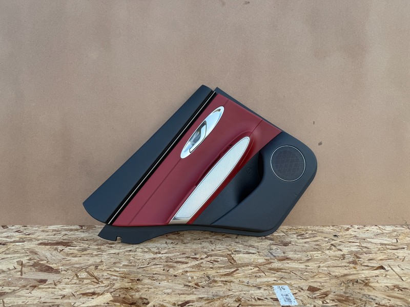 GENESIS GV70 2022-2026 OEM REAR LEFT DRIVER SIDE DOOR PANEL LEATHER BLACK/RED