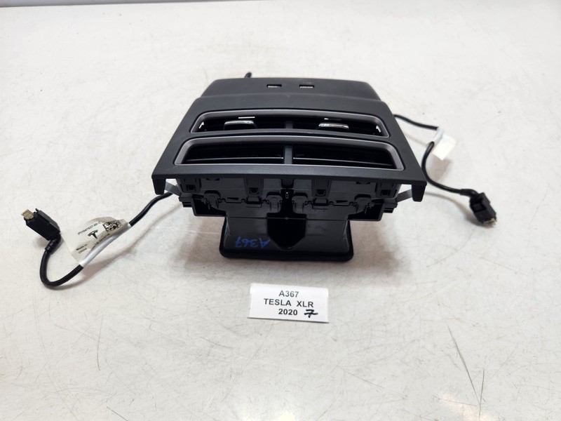 ✅ 16-20 OEM Tesla Model X Center Console Rear Second Row Air Vent Black W/ Trim