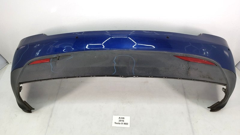 ✅ 2016-2020 OEM Tesla Model X Rear Bumper Cover Panel Blue PPSB NOTE*