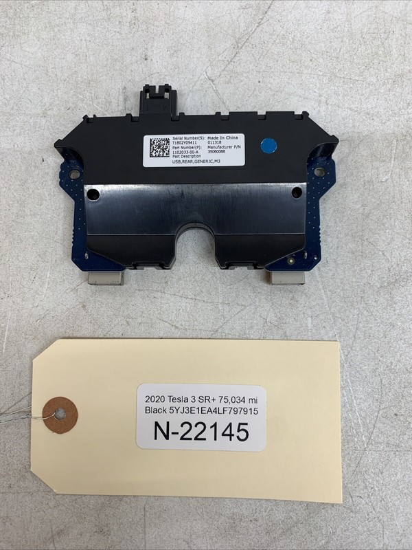Tesla Model 3 Rear Generic USB Bluetooth Unit 1102033-00-A OEM 22145 B133