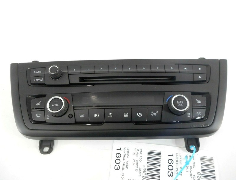 13-16 BMW 320i xDrive Sedan Radio Climate Temp AC A/C Heat Control Unit OEM