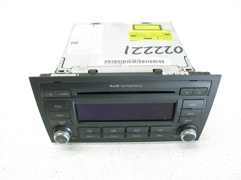04-08 AUDI B7 A4 CONVERTIBLE SYMPHONY STEREO RADIO CD HEAD UNIT SATELLITE 022221
