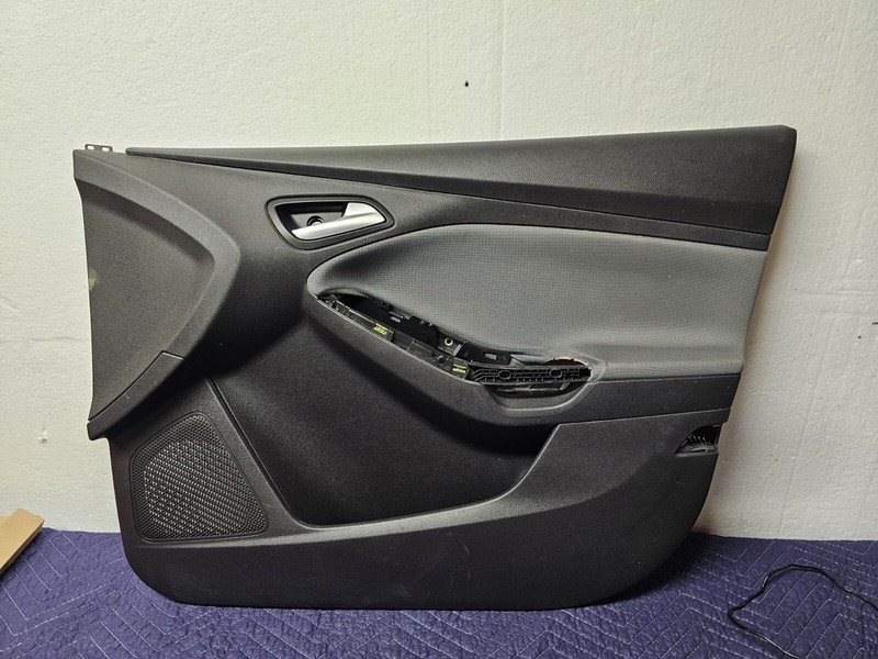 2014 Ford Focus Rear Door Trim Panel RH Passenger Side Black Cloth OEM