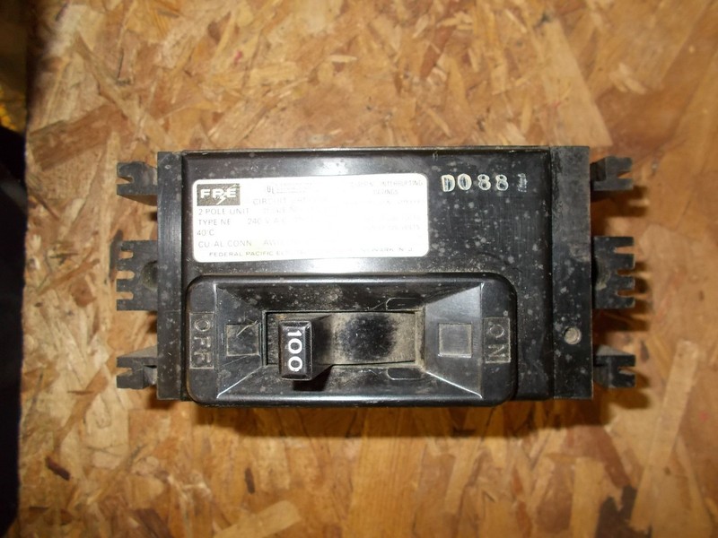 Federal Pacific 2-Pole 100A Circuit Breaker LK-5170 *FREE SHIPPING*