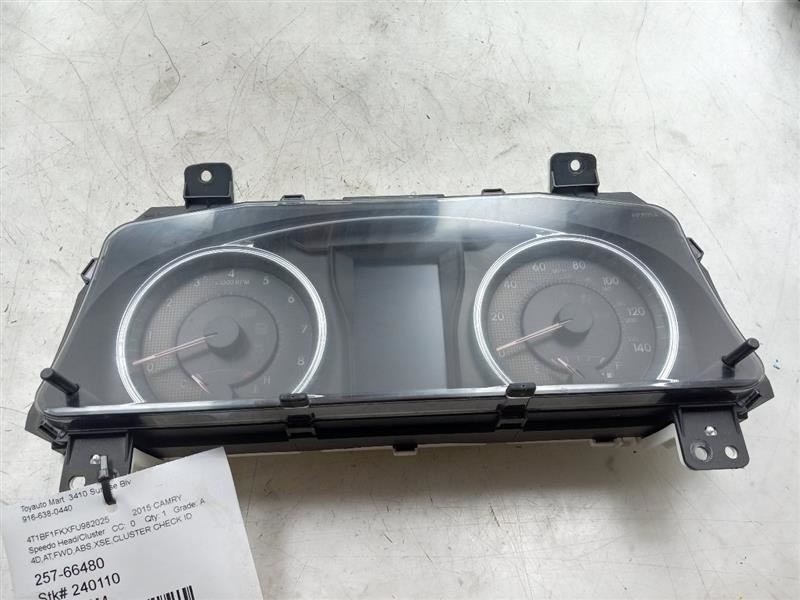15-17 TOYOTA CAMRY XSE 2.5L FWD AT SPEEDOMETER INSTRUMENT CLUSTER