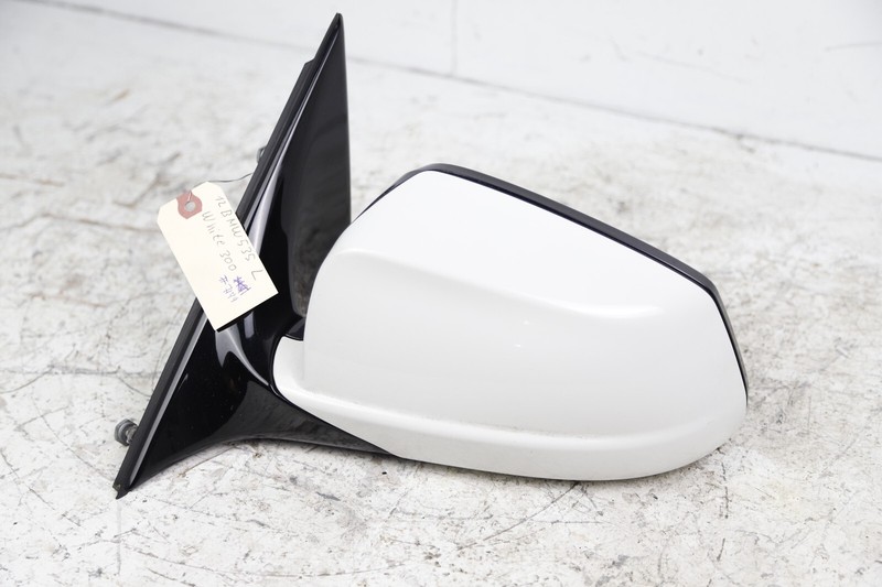 11-13 BMW F10 528I 535I 550I LEFT DRIVER SIDE MIRROR FOLD-IN NO CAMERA WHITE 300