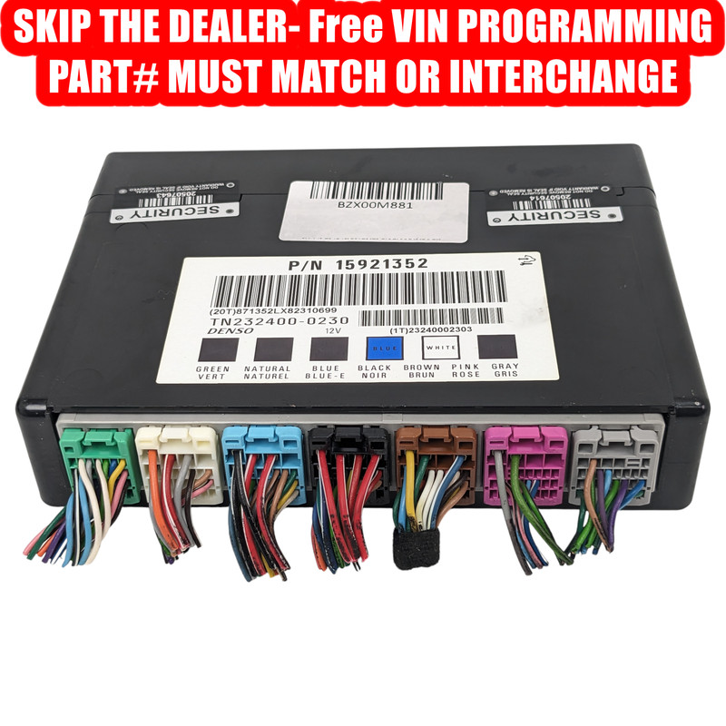 15921352 GM Body Control Module Programmed To Your VIN BCM