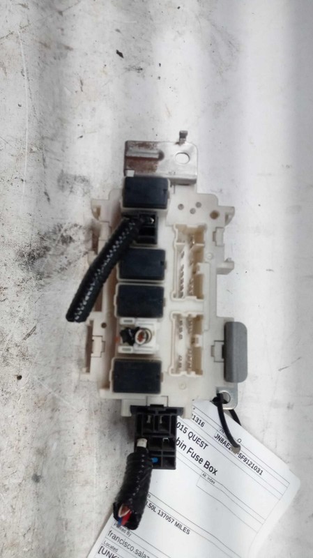 2015 Nissan Quest Fuse Box White 4802275 Used OEM 137K Miles Warranty