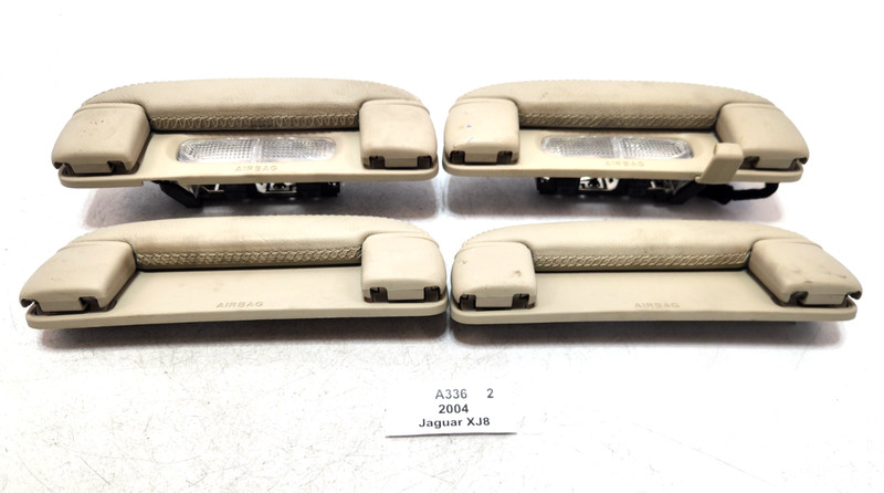 ✅ 04-05 OEM Jaguar XJ8 XJR Front Rear Left Right Interior Grab Handle Beige SET