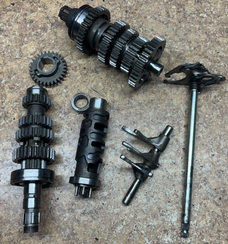 1983 Yamaha XS400 XS 400 Maxim Engine Transmission Gears Trani Shift Fork D6