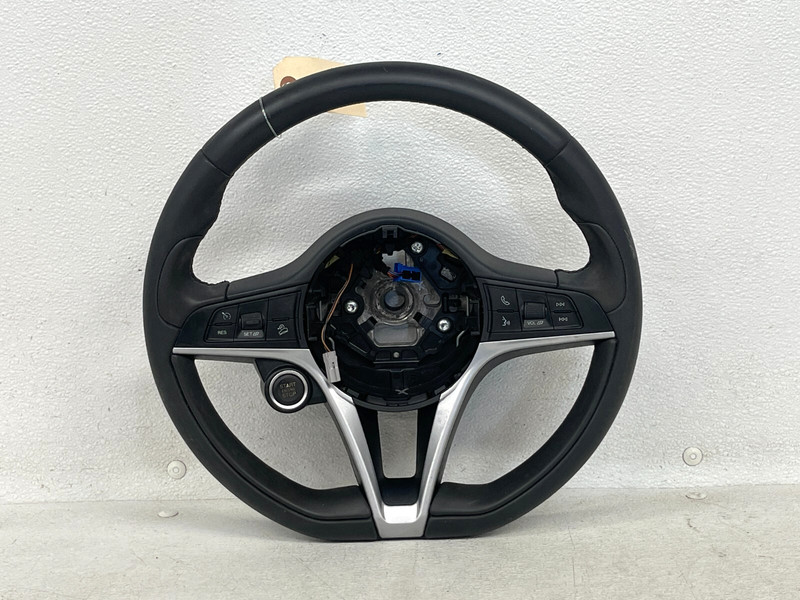 ⭐2018-2020 ALFA ROMEO STELVIO STEERING BLACK LEATHER WHEEL W/ SWITCH OEM LOT2602