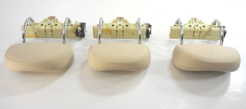 2006 06 Mercedes-Benz E320 Rear Left Right Center Head Rest Set OEM Tan