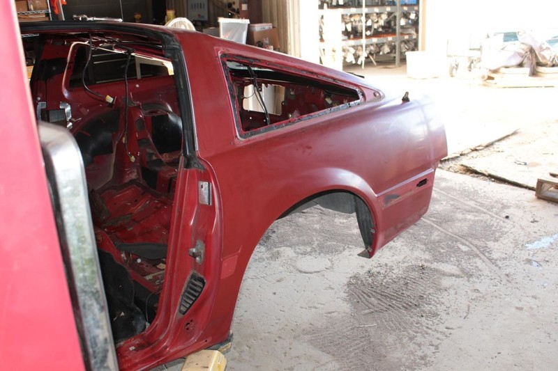 84-85 Nissan 300ZX Z31 Red Driver Left Rear Quarter Panel Assembly