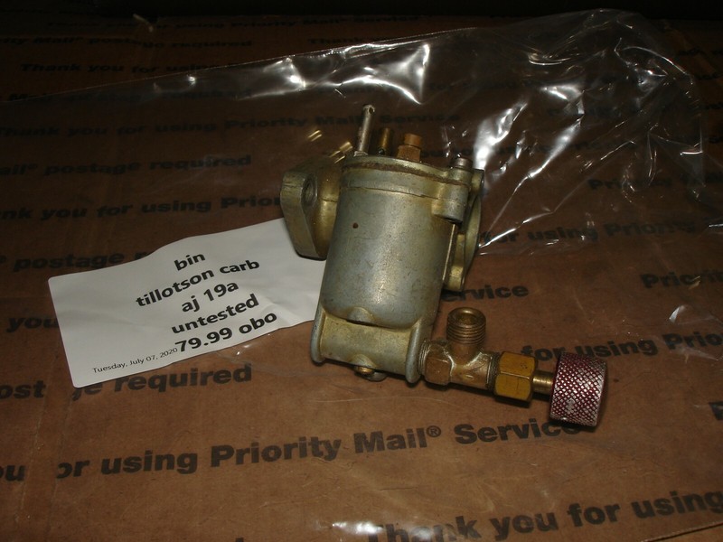 Tillotson carburetor aj19a untested Bin 503 #11